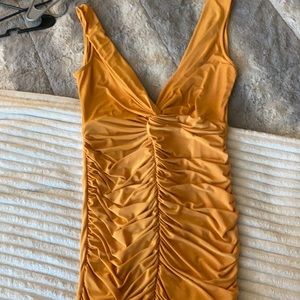 Low cut ruched dress